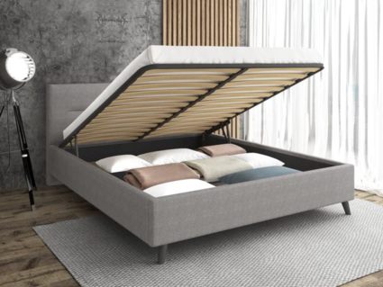 Кровать Sontelle Style Briva Malta grey с подъемным механизмом 80х190