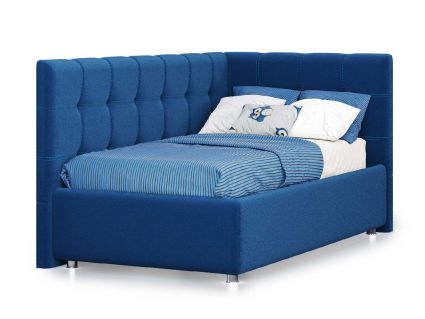 Кровать Nuvola Sabina угловая Velutto 26 120х190