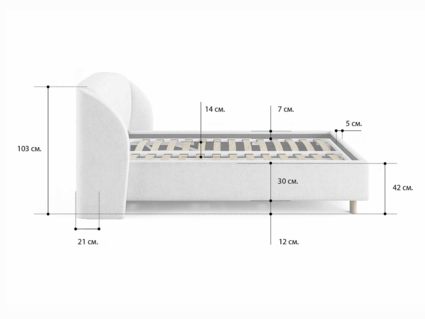 Кровать Сонум Valencia Кашемир Горчичный 80х190