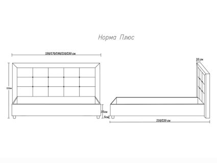 Кровать Димакс Норма + Нуар 160х190