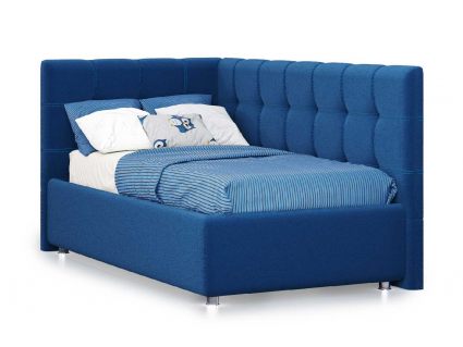 Кровать Nuvola Sabina угловая Velutto 26 120х190