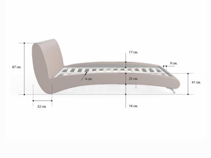 Кровать Сонум Verona Кашемир Бежевый 120х200