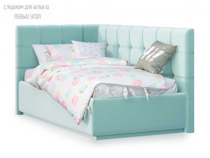 Кровать Nuvola Sabina угловая Velutto 14 (с подъемным механизмом) 90х200