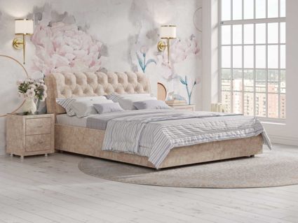 Кровать Сонум Olivia Экокожа Коричневый (с подъемным механизмом) 80х190