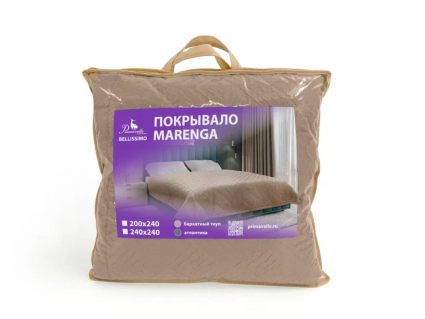 Покрывало Primavelle Marenga бархатный тауп 200х240