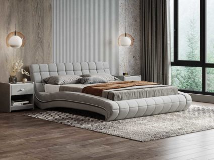 Кровать Сонум Milano Кашемир Латте (с подъемным механизмом)