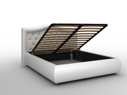 Кровать Sleeptek Premier 6 Экокожа White (с подъемным механизмом) 180х200