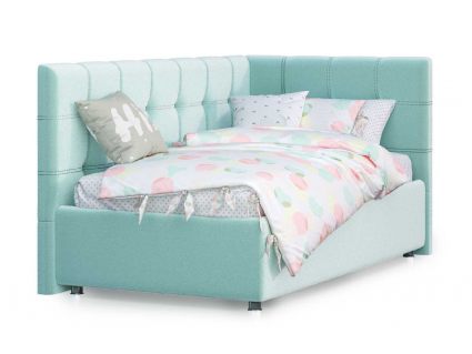 Кровать Nuvola Sabina угловая Velutto 14 90х190