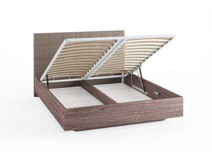 Кровать Сонум Luiza Ясмунд + Рогожка Льняная (с подъемным механизмом) 140х200