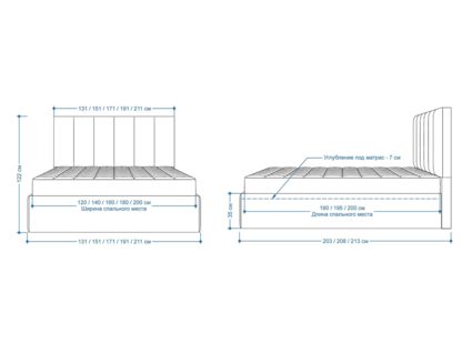 Кровать Lonax Милана велюр Dolly-2 180х190