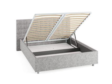 Кровать Сонум Siena Кашемир Серый (с подъемным механизмом) 80х190