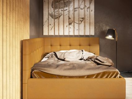 Кровать Nuvola Sabina угловая Velutto 14 (с подъемным механизмом) 90х200