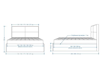 Кровать Lonax Марселла велюр Dolly-1 120х190